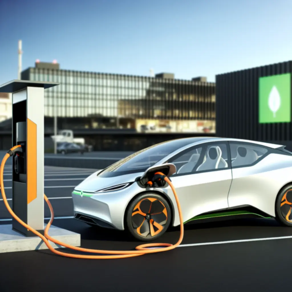 Samochód elektryczny podczas ładowania