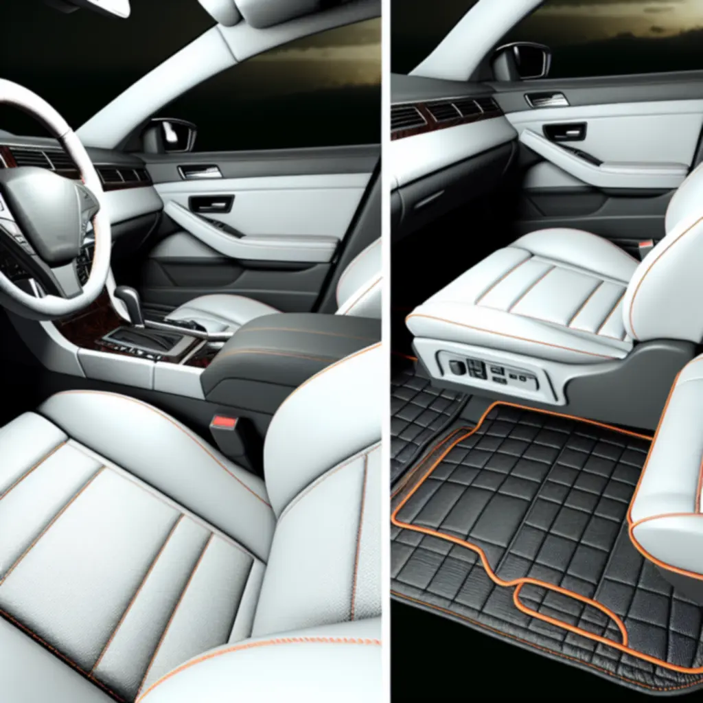 Pokaz akcesoriów wnętrza samochodu