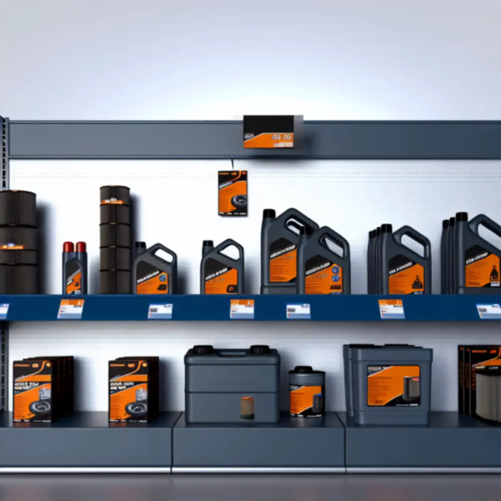 Półka z produktami konserwacyjnymi