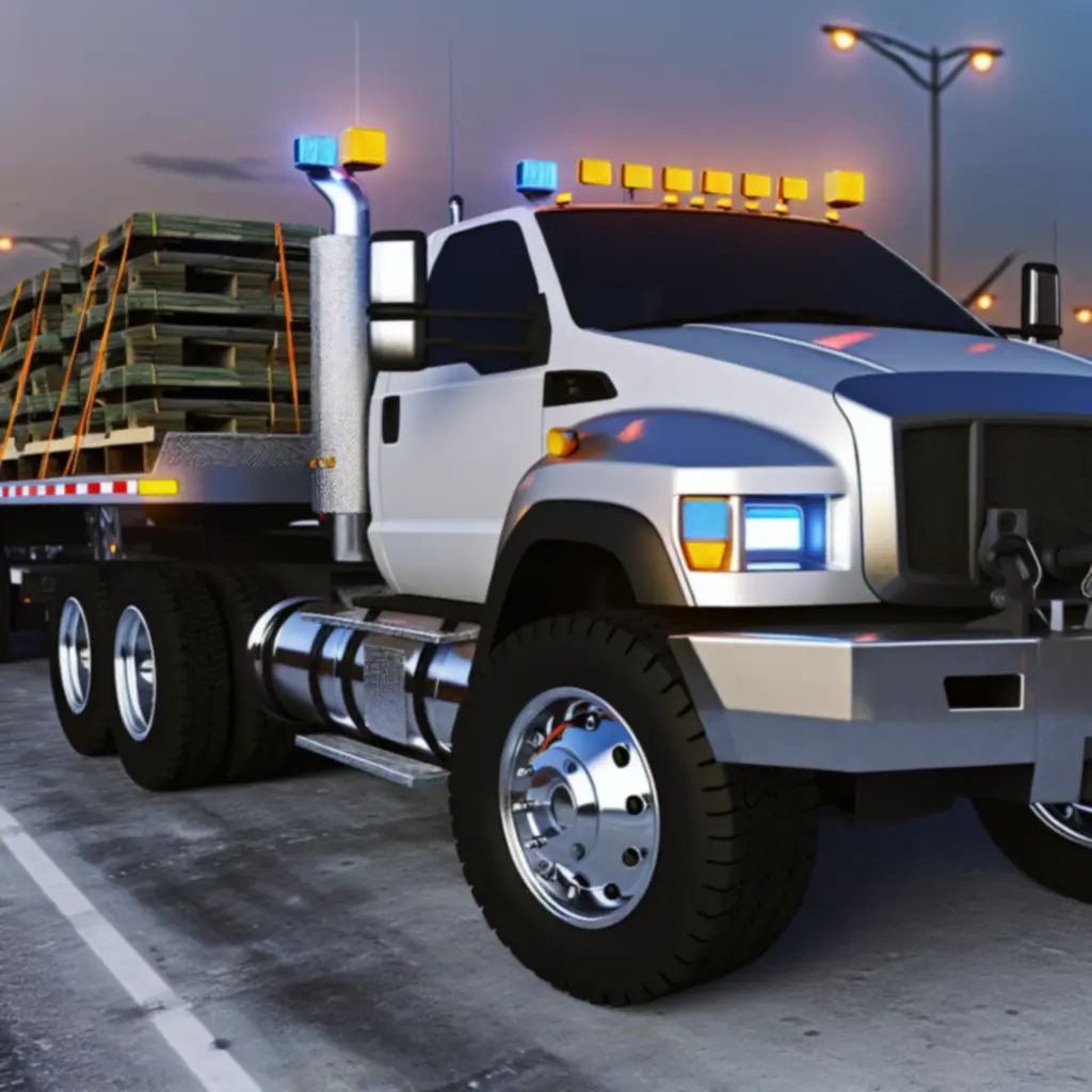 Pickup truck przewożący ładunek