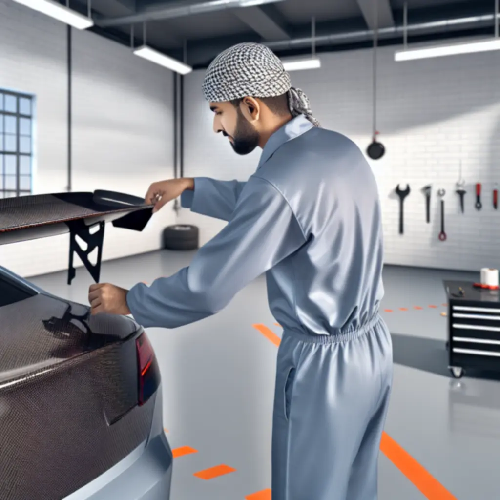 Scena w warsztacie z mechanikami